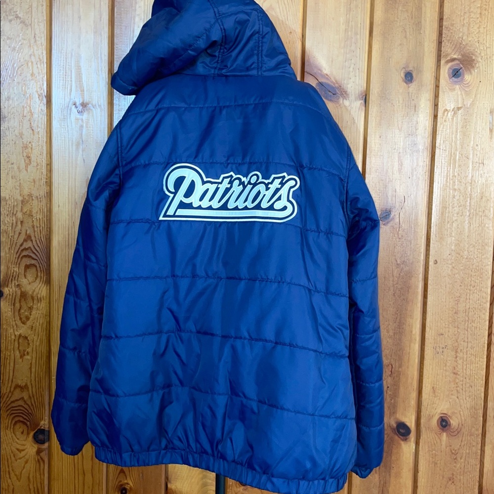 NFL Women's New England Patriots Navy Logo Insulated Full-Zip Puffer Jacket M - Picture 7 of 9